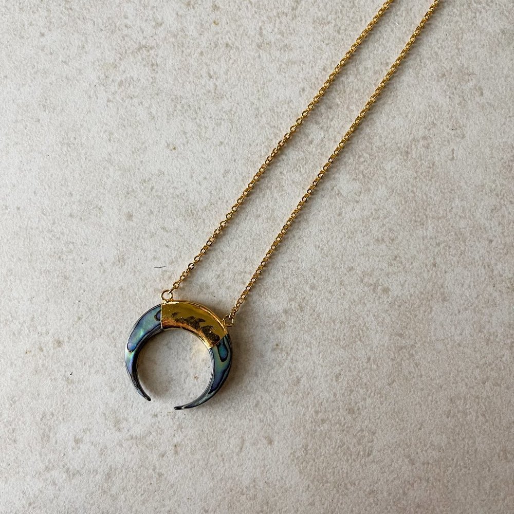 Vanessa Mooney Abalone Crescent Necklace